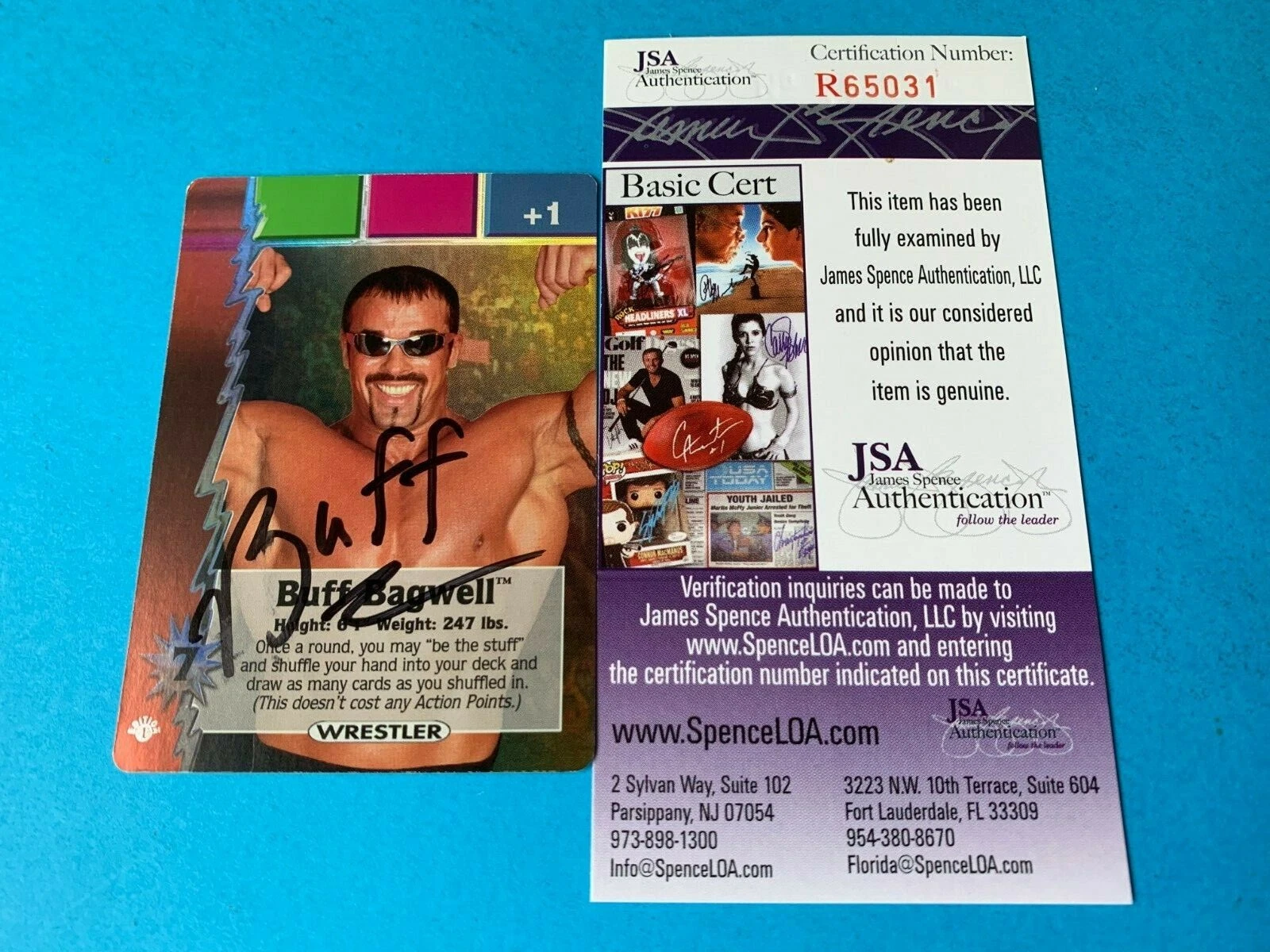 Buff Bagwell 2000 Nitro World Championship Wrestling Card Signed Auto JSA COA
