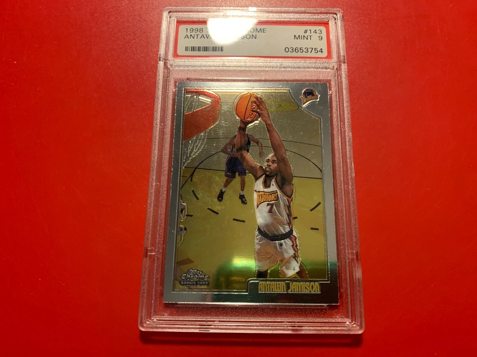 Antawn Jamison Warriors 1998 Topps Chrome Rookie Card Mint PSA 9
