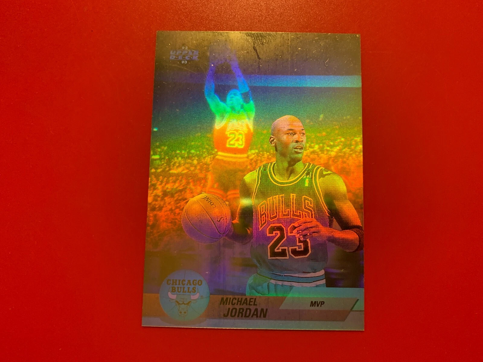 Michael Jordan Bulls 1991-92 Upper Deck Hologram Insert Card #AW9
