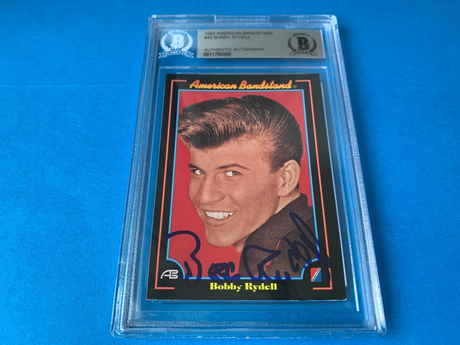 BOBBY RYDELL 1993 AMERICAN BANDSTAND SIGNED AUTO BECKETT BAS SLABBED COLLECTIBLE MEMORABILIA