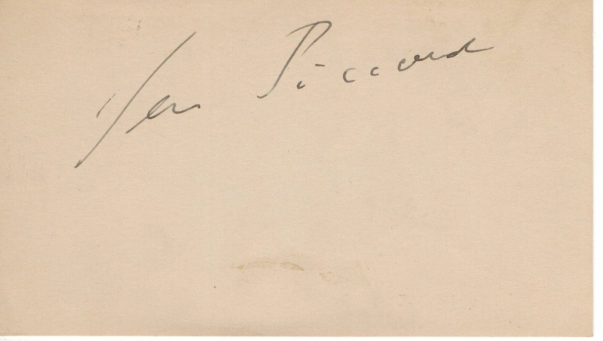 Jean Piccard Signed Autographed Cut Signature Baloonist Engineer BAS BB59769
