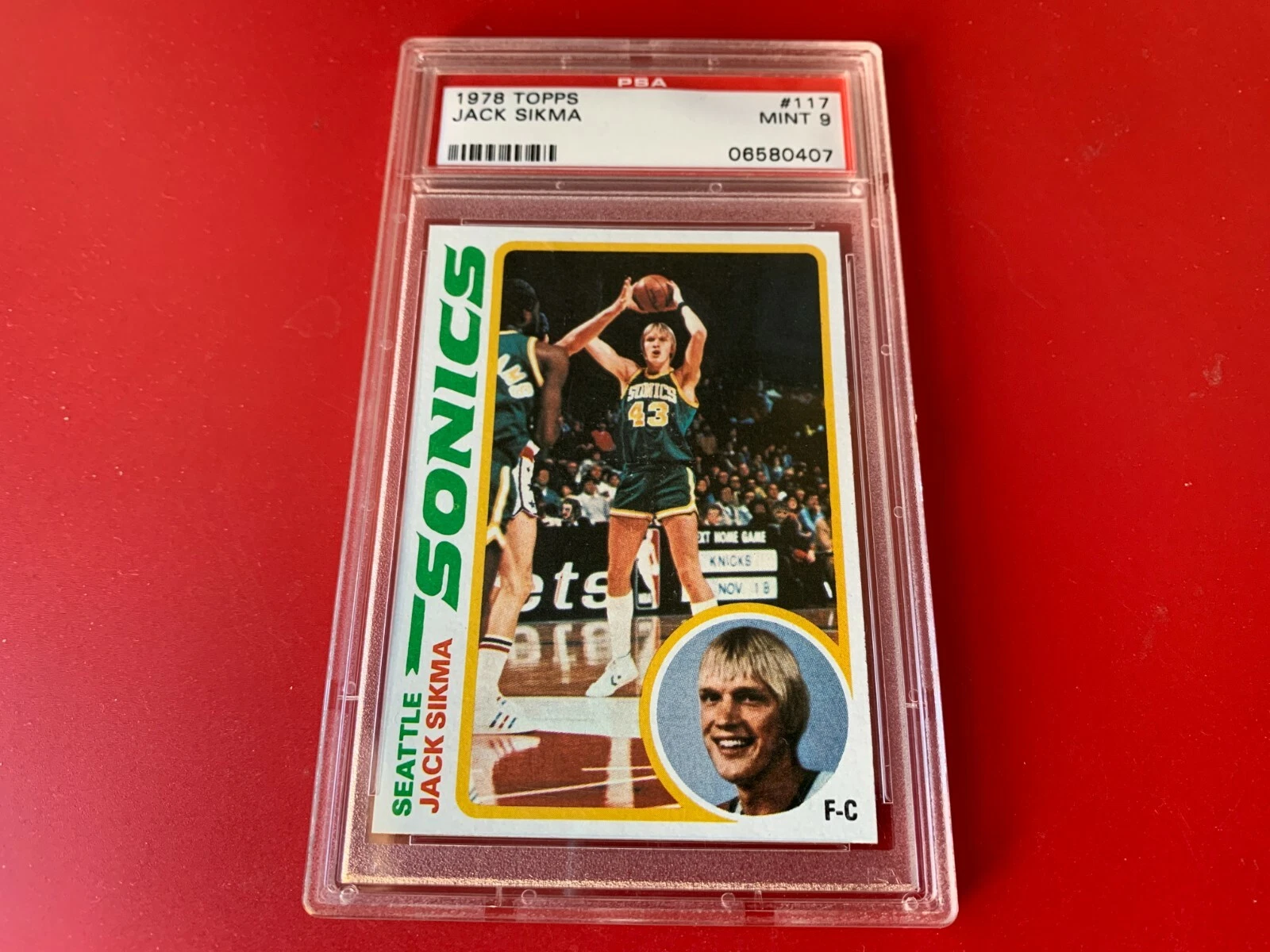 Jack Sikma Supersonics 1978 Topps ROOKIE PSA 9 Mint RARE
