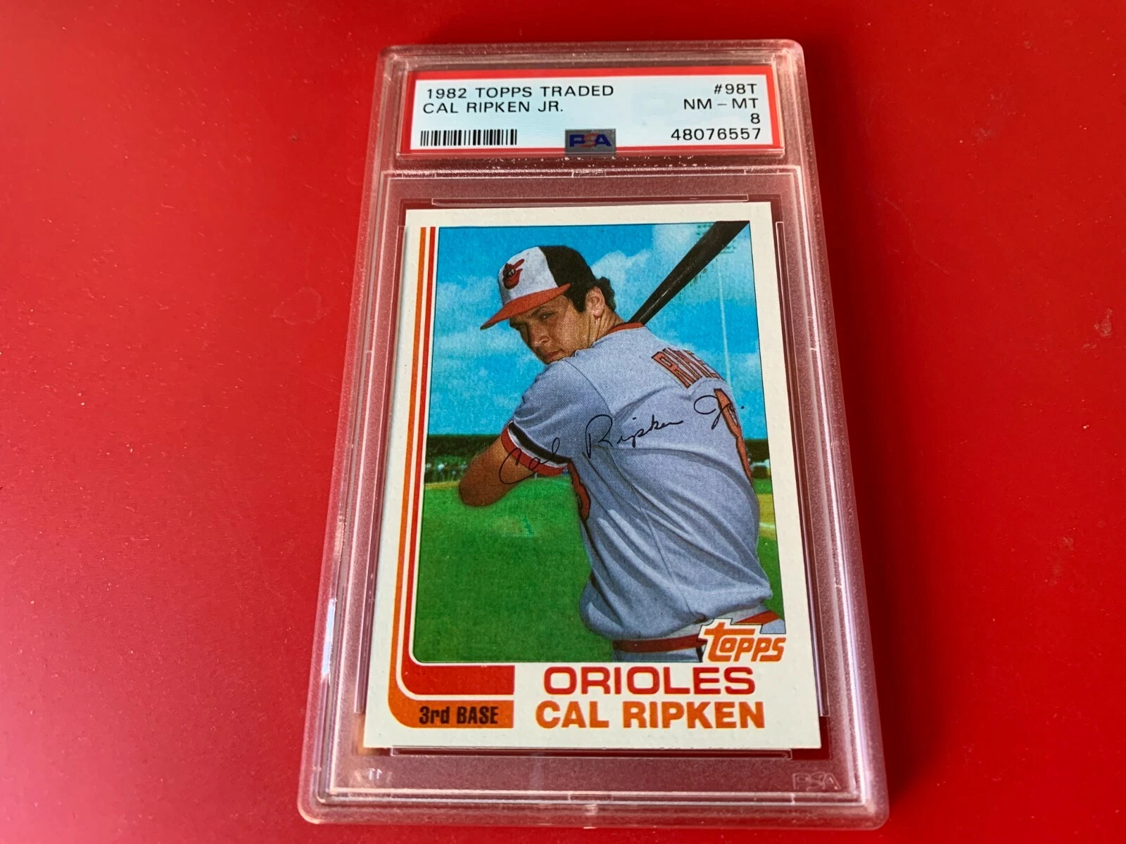 Cal Ripken Jr. HOF Orioles 1982 Topps Traded Rookie PSA 8
