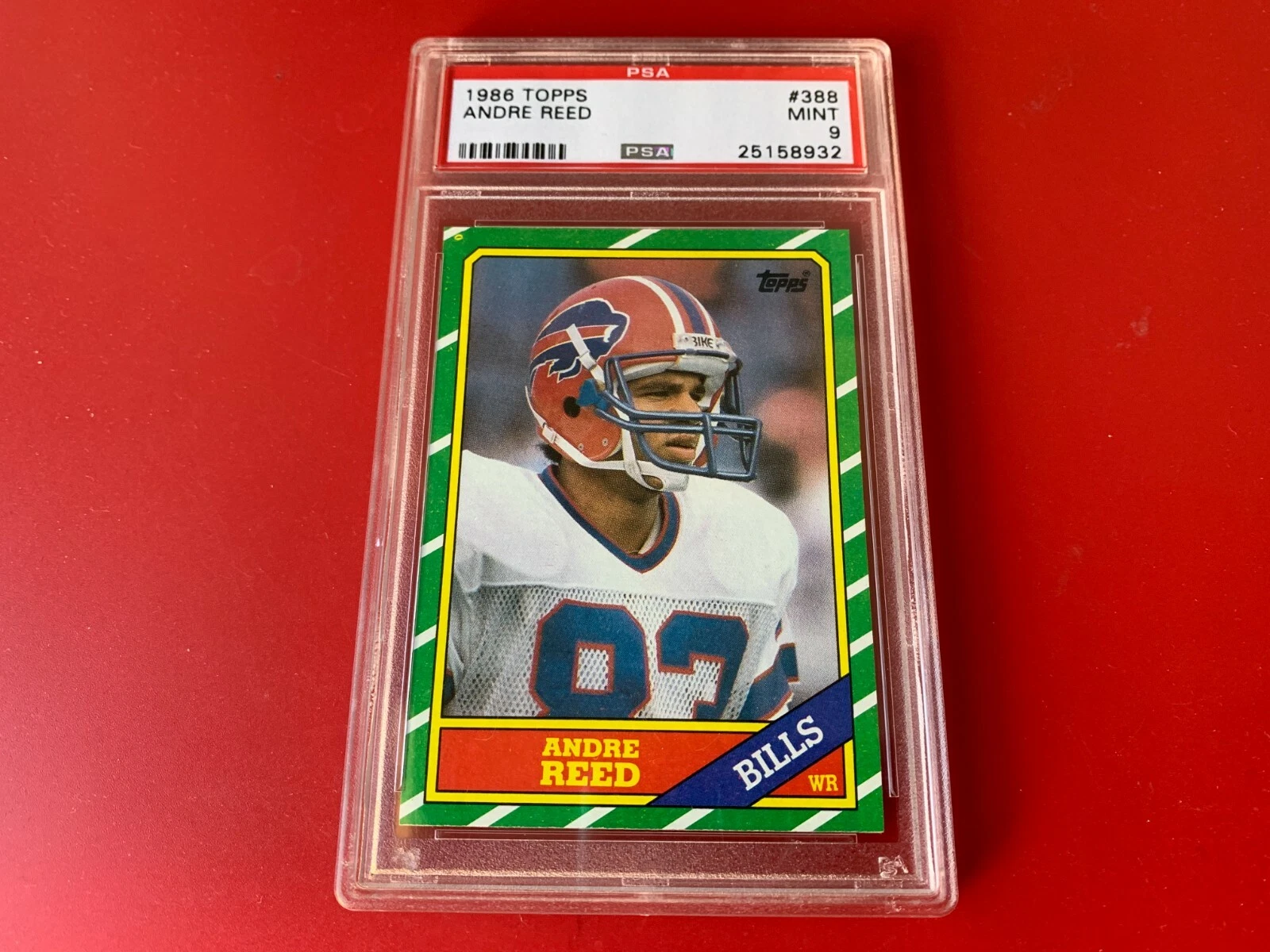 Andy Reed HOF Buffalo BIlls 1986 Topps Rookie MINT PSA 9 RARE
