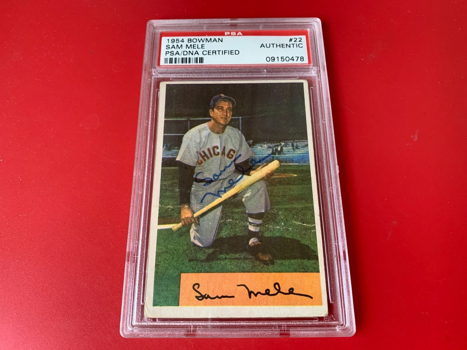 Sam Mele 1954 Bowman Card PSA/DNA Slabbed
