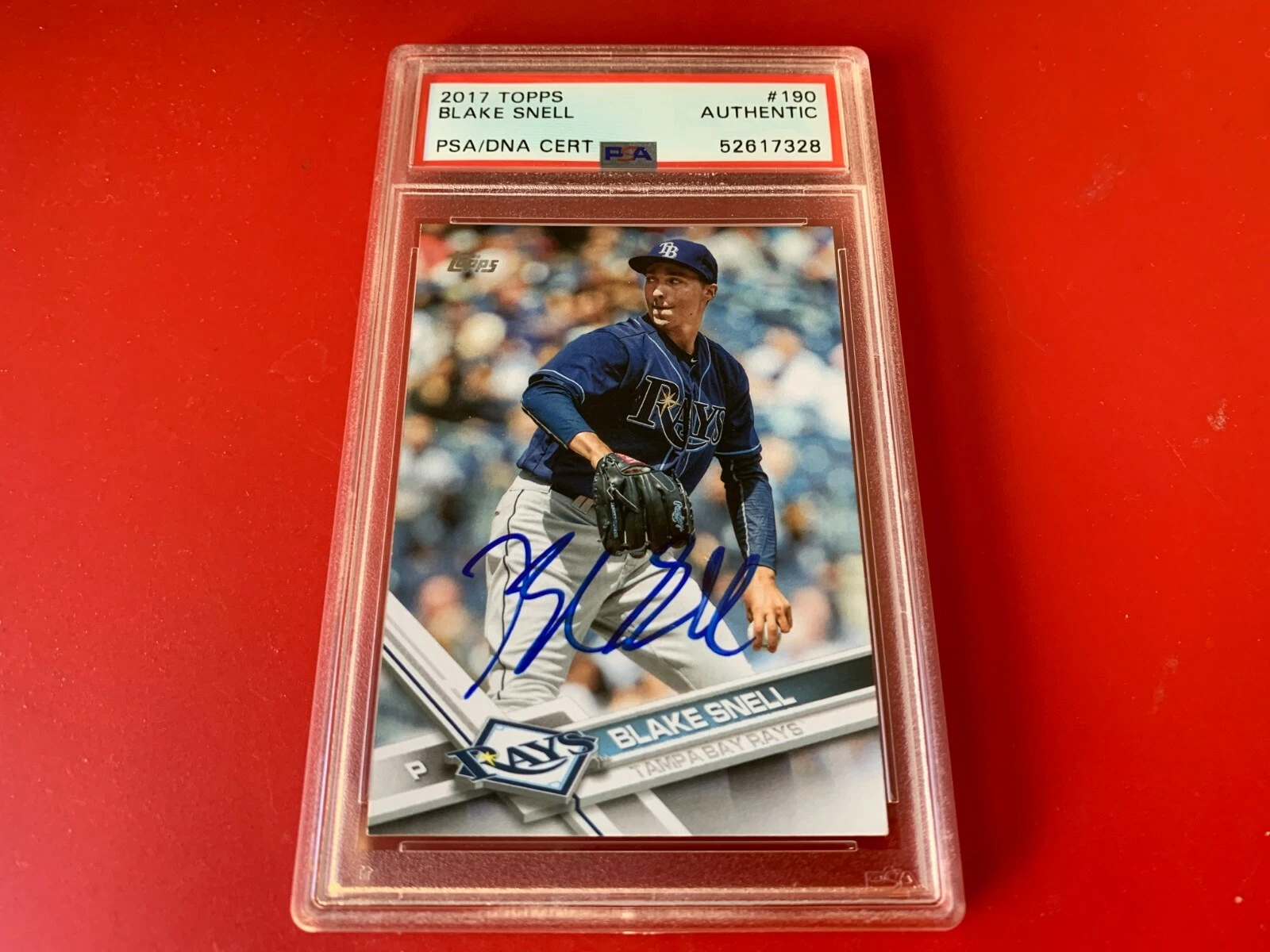 Blake Snell 2013 Topps Card Signed Auto PSA/DNA Slabbed
