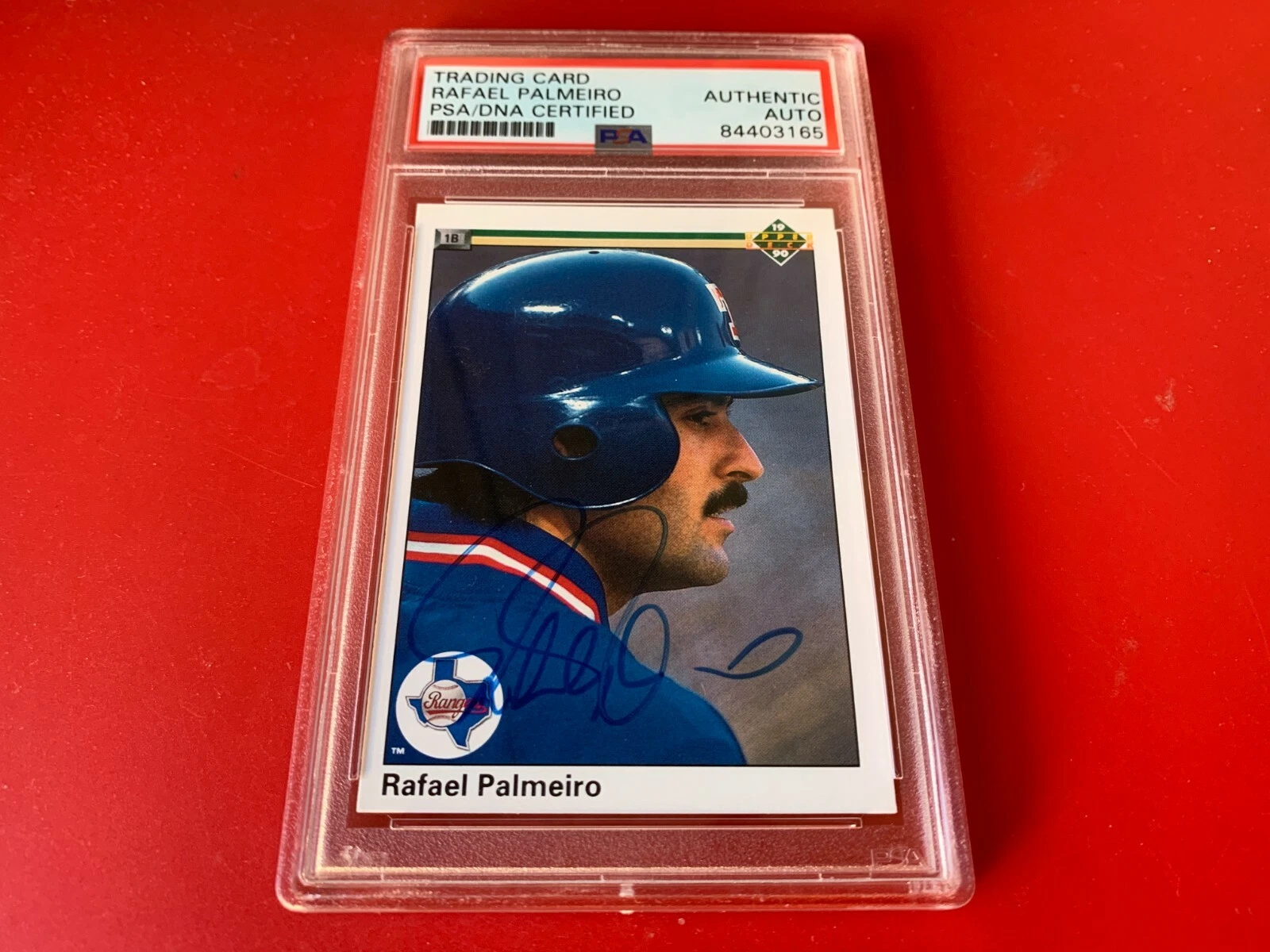 Rafael Palmeiro 1990 UD Upper Deck Signed Auto PSA/DNA ENCAPSULATED
