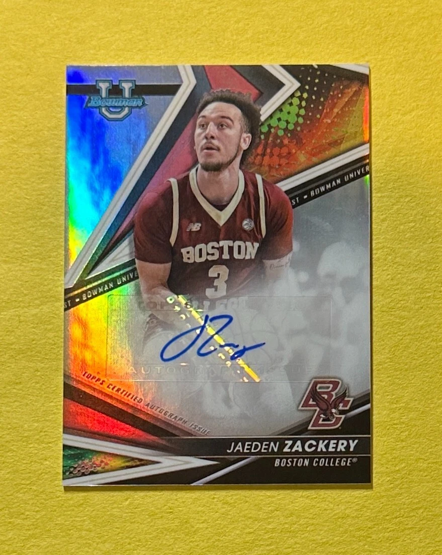 2022-23 BOWMAN UNIVERSITY'S BEST JAEDEN ZACKERY REFRACTOR AUTO #BOA-JZ
