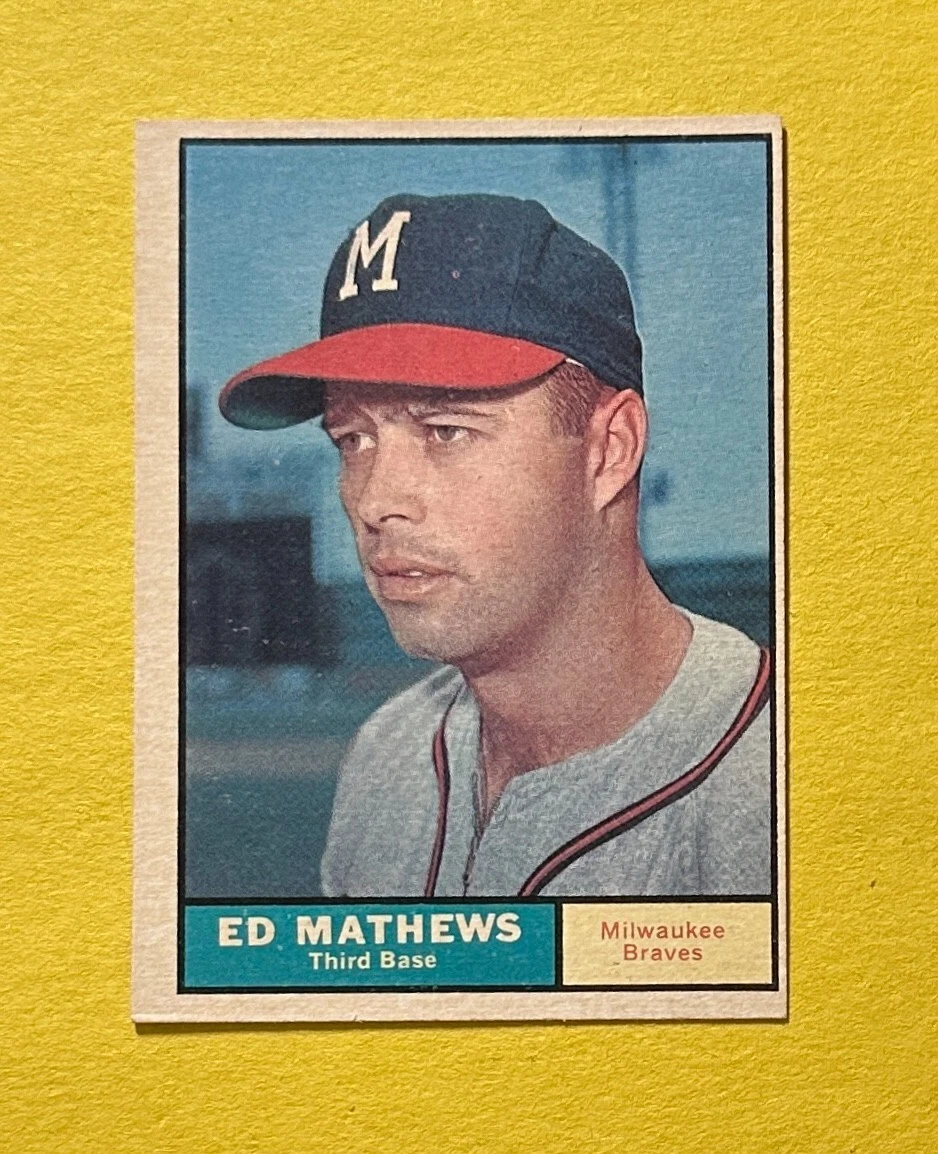 1961 TOPPS ED MATHEWS #120 BRAVES HOF COLLECTIBLE MEMORABILIA