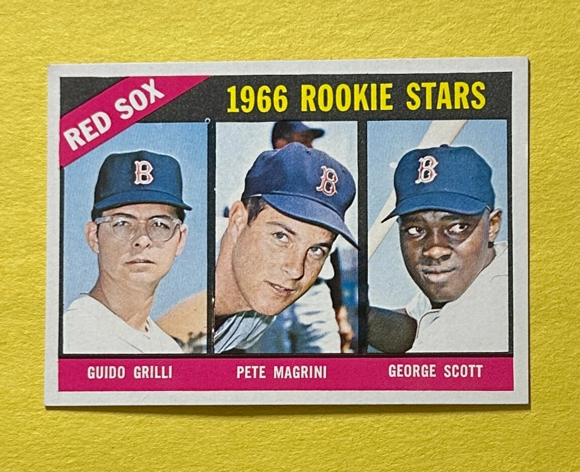 1966 TOPPS RED SOX ROOKIES GUIDO GRILLI PETE MAGRINI GEORGE SCOTT #558 HIGH # COLLECTIBLE MEMORABILIA