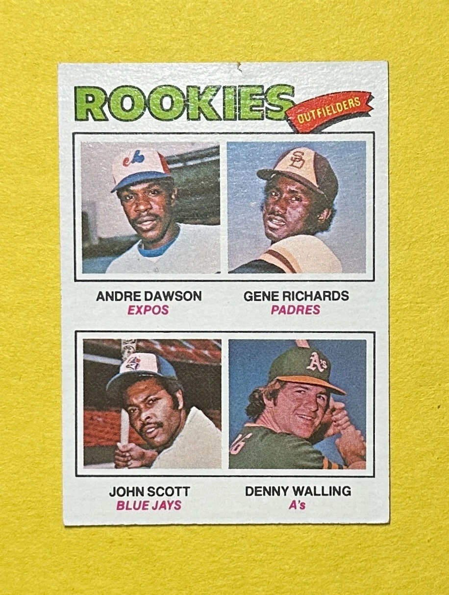1977 TOPPS ROOKIE OUTFIELDERS DAWSON RICHARDS SCOTT WALLING #473
