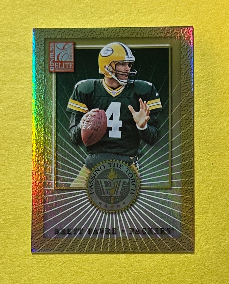 2000 DONRUSS ELITE BRETT FAVRE PASSING THE TORCH /1500 #PT-8 PACKERS HOF
