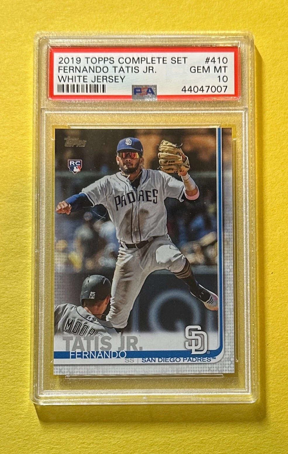 2019 TOPPS COMPLETE SET FERNANDO TATIS JR. WHITE JERSEY #410 PSA GEM MT 10
