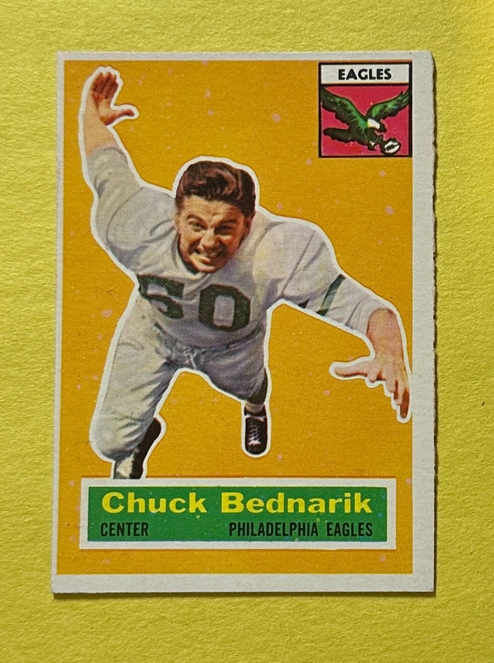 1956 TOPPS CHUCK BEDNARIK #28 EAGLES COLLECTIBLE MEMORABILIA