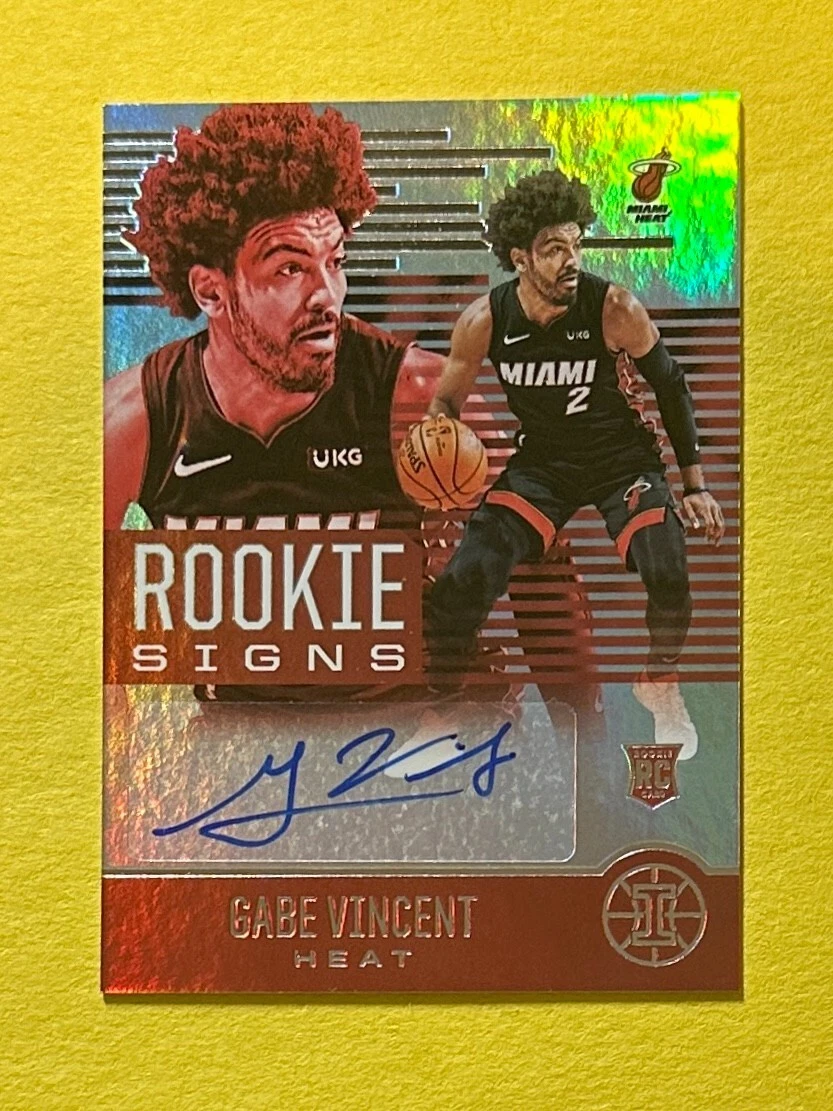 2020-21 PANINI ILLUSIONS GABE VINCET ROOKIE SIGNS AUTO #RS-GVC HEAT
