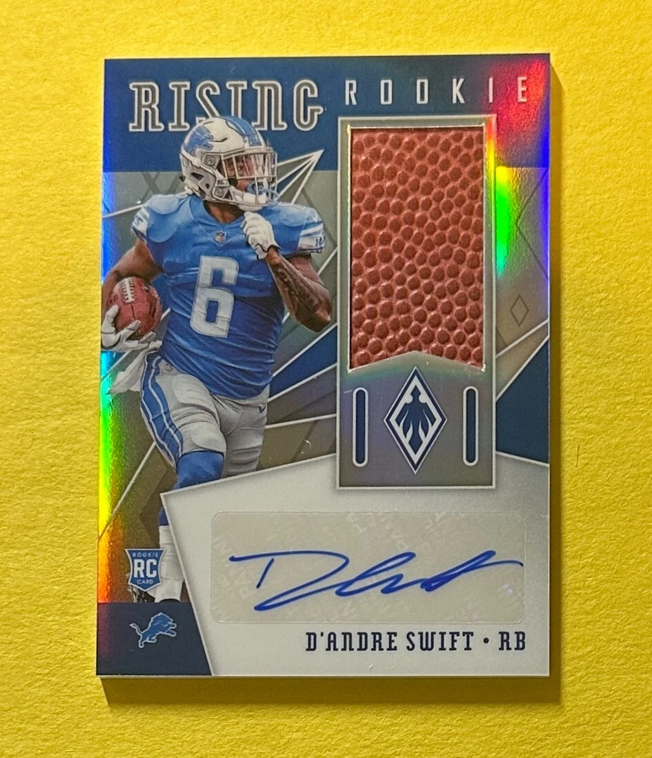 2020 PANINI PHOENIX D’ANDRE SWIFT RISING ROOKIE FOOTBALL PATCH AUTO /99 #RR-DS COLLECTIBLE MEMORABILIA