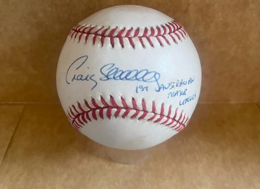 CRAIG SHIPLEY 1ST AUSTRALIAN MAJOR LEAGUER SIGNED N.L. BASEBALL BECKETT AUTH
