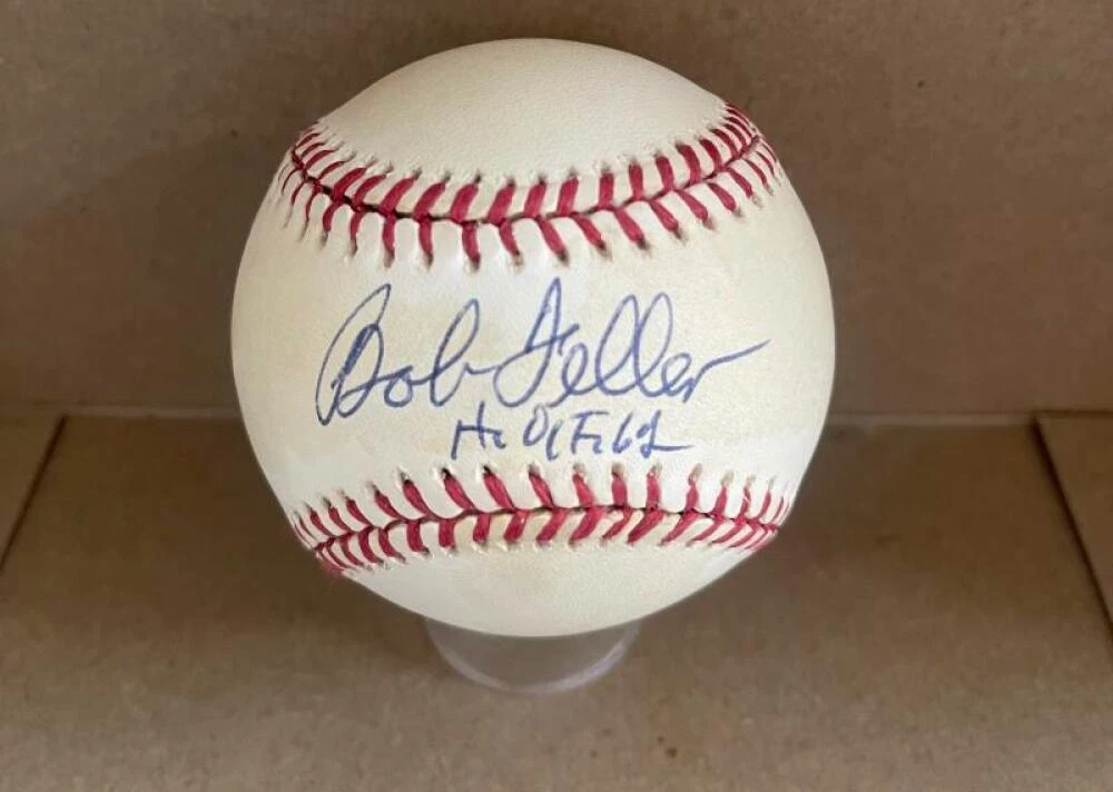 BOB FELLERHOF 62 SIGNED AUTOGRAPHED A.L. BASEBALL BECKETT AUTH
