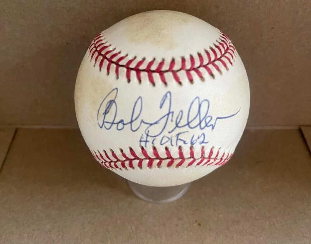 BOB FELLERHOF 62 SIGNED AUTOGRAPHED A.L. BASEBALL BECKETT AUTH
