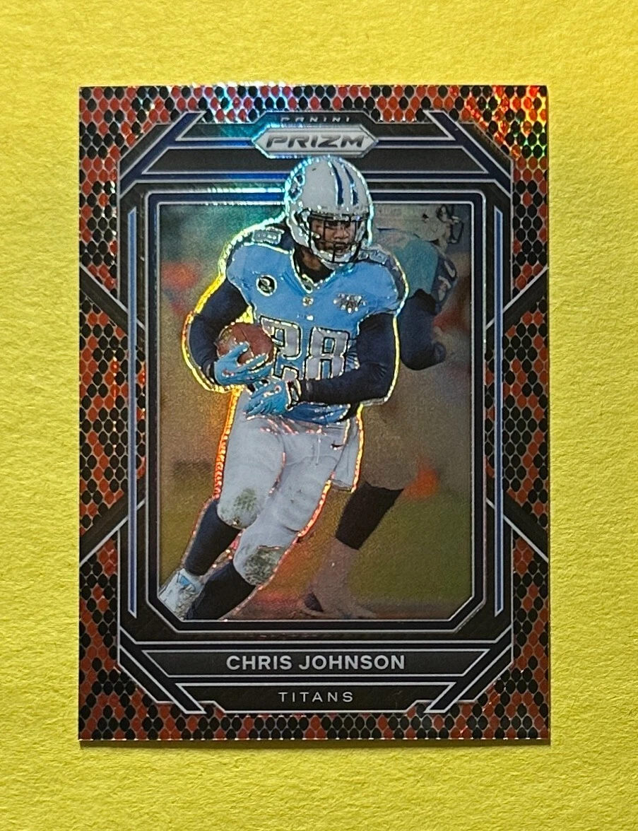 2022 PANINI PRIZM CHRIS JOHNSON SNAKESKIN CASE HIT SP #291 TITANS
