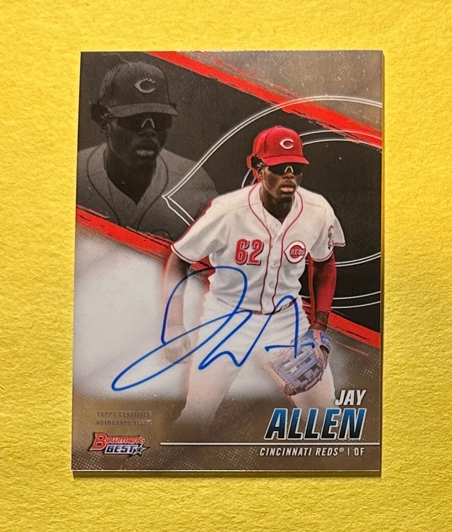 2021 BOWMAN'S BEST JAY ALLEN BASE AUTO #B21-JA REDS
