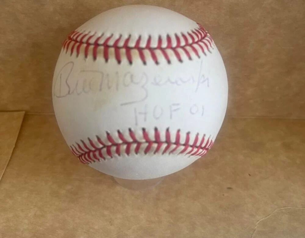 BILL MAZEROSKI PIRATES HOF 91 SIGNED AUTOGRAPHED N.L. BASEBALL BECKETT AUTH
