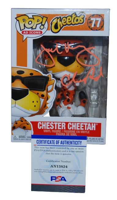 JOEL MURRAY signed (POP ICONS) Chester Cheetah #77 Funko Pop PSA/DNA AN13824
