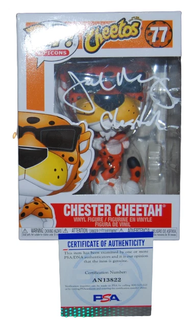 JOEL MURRAY signed (POP ICONS) Chester Cheetah #77 Funko Pop PSA/DNA AN13822
