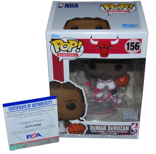 DEMAR DEROZAN signed (CHICAGO BULLS) Basketball #156 Funko Pop PSA/DNA AN13806
