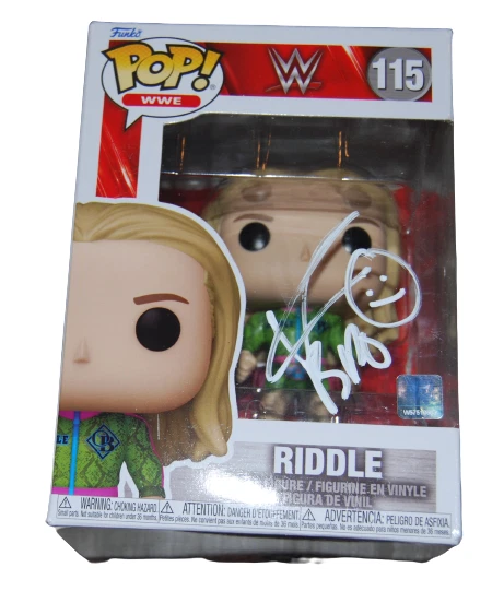 MATT RIDDLE signed (WWE) WRESLTING autographed #115 Funko Pop PSA/DNA AN10023
