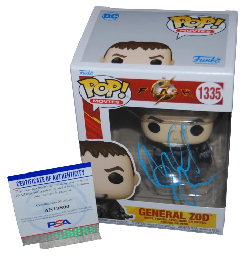 MICHAEL SHANNON signed (FLASH) GENERAL ZOD #1335 Funko Pop PSA/DNA AN13800
