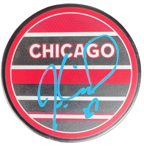 JEREMY ROENICK signed (CHICAGO BLACKHAWKS) hockey puck BECKETT BAS AC93111
