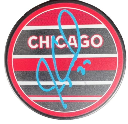 JEREMY ROENICK signed (CHICAGO BLACKHAWKS) hockey puck BECKETT BAS AC93110
