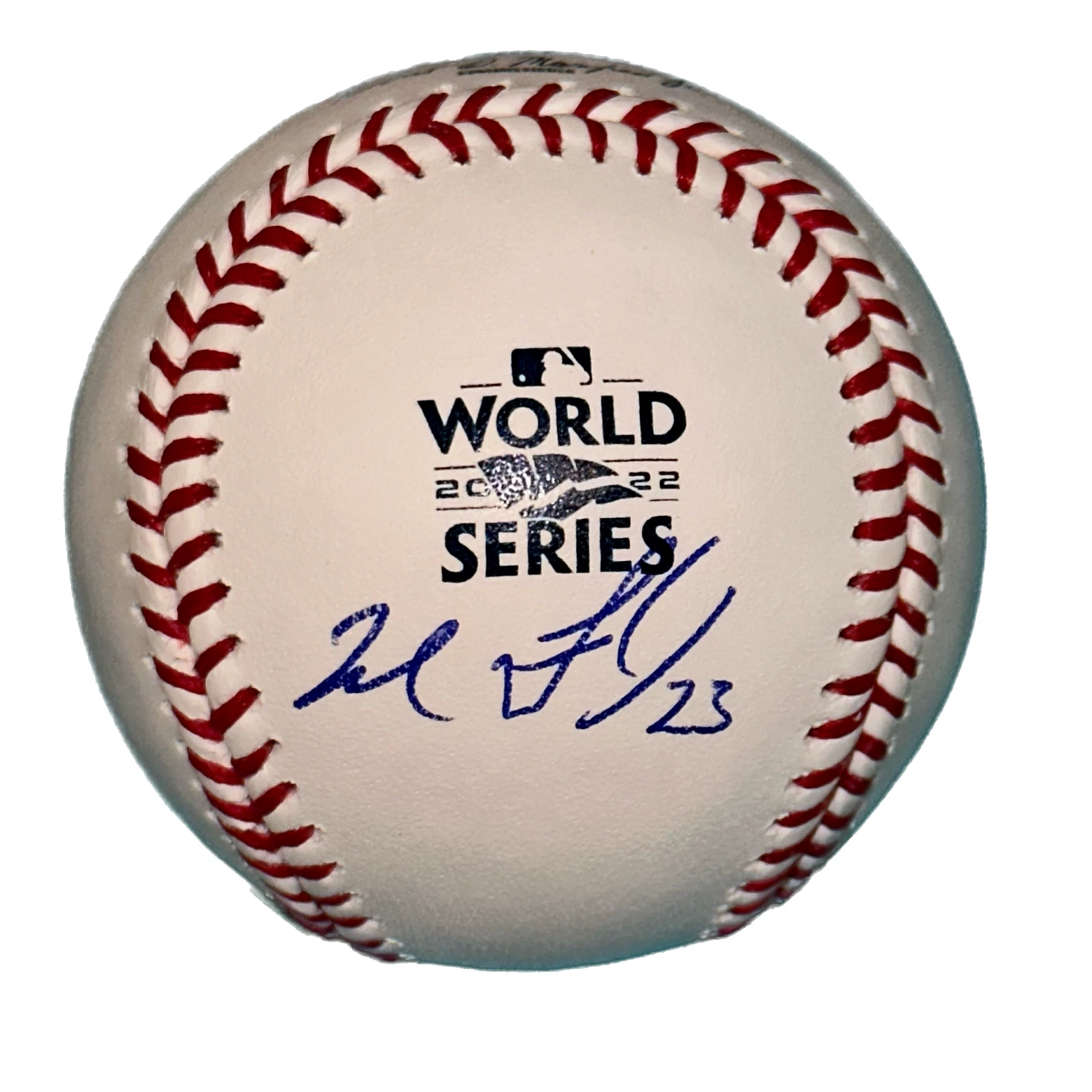 MICHAEL BRANTLEY (Astros) Signed Official 2022 WORLD SERIES Baseball Beckett
