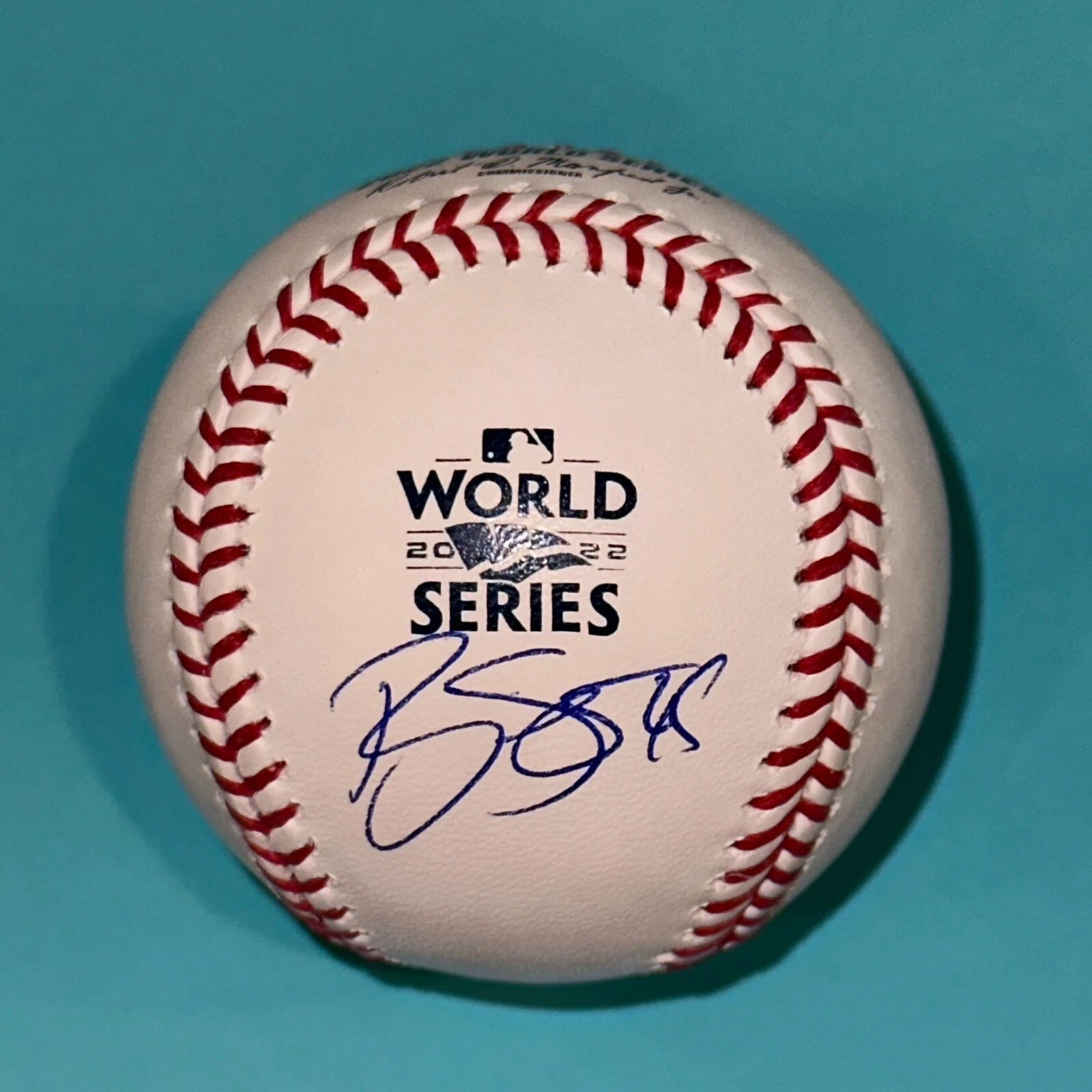 RYNE STANEK (Astros) Signed Official 2022 WORLD SERIES Baseball Beckett (BAS)
