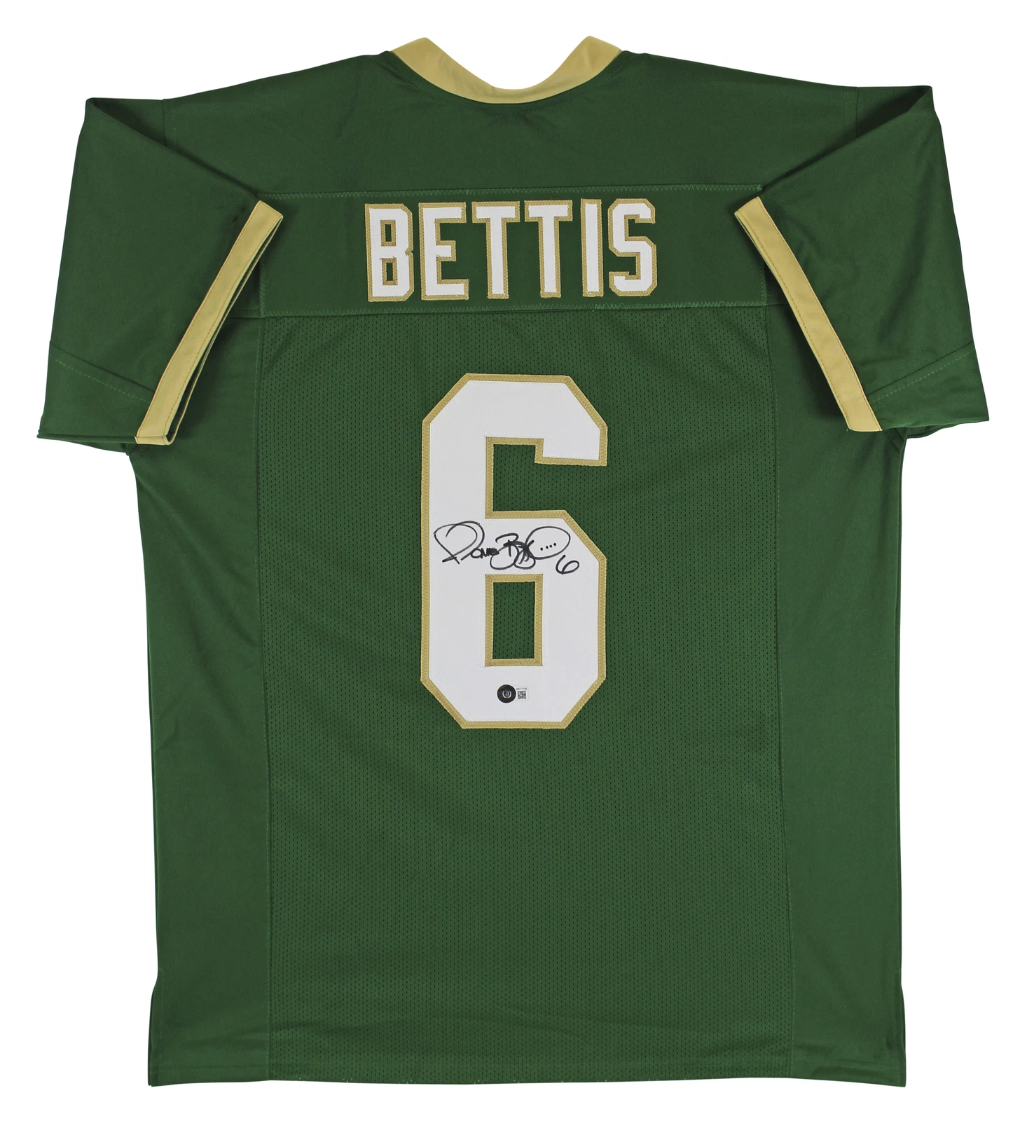 Notre Dame Jerome Bettis Authentic Signed Green Pro Style Jersey BAS Witnessed
