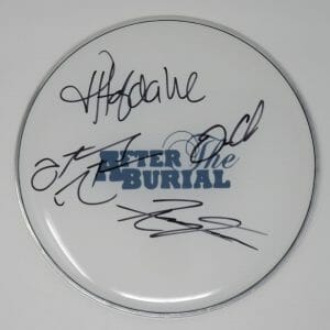 AFTER THE BURIAL Signed Autograph Auto 12" Drumhead Drum Head by 4 JSA
Opens in a new window or tab
