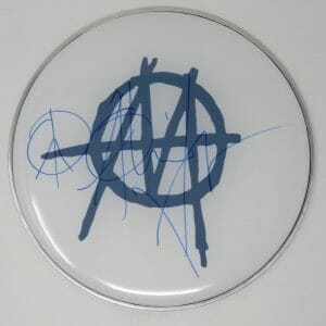 Al Jourgensen MINISTRY Signed Autograph Auto 12" Drumhead Drum Head JSA
