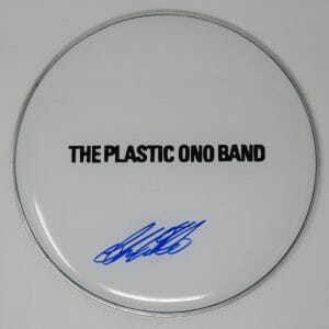 Alan White PLASTIC ONO BAND Signed Autograph Auto 12" Drumhead Drum Head JSA

