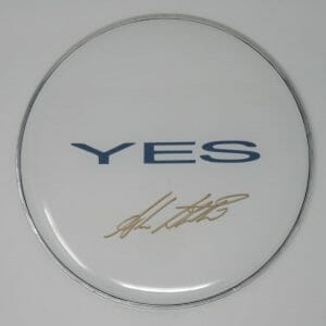 Alan White YES Signed Autograph Auto 12" Drumhead Drum Head JSA
