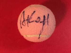 ANA KONJUH PINK WILSON HOPE CANCER RESEARCH TENNIS BALL SIGNED AUTO
 COLLECTIBLE MEMORABILIA