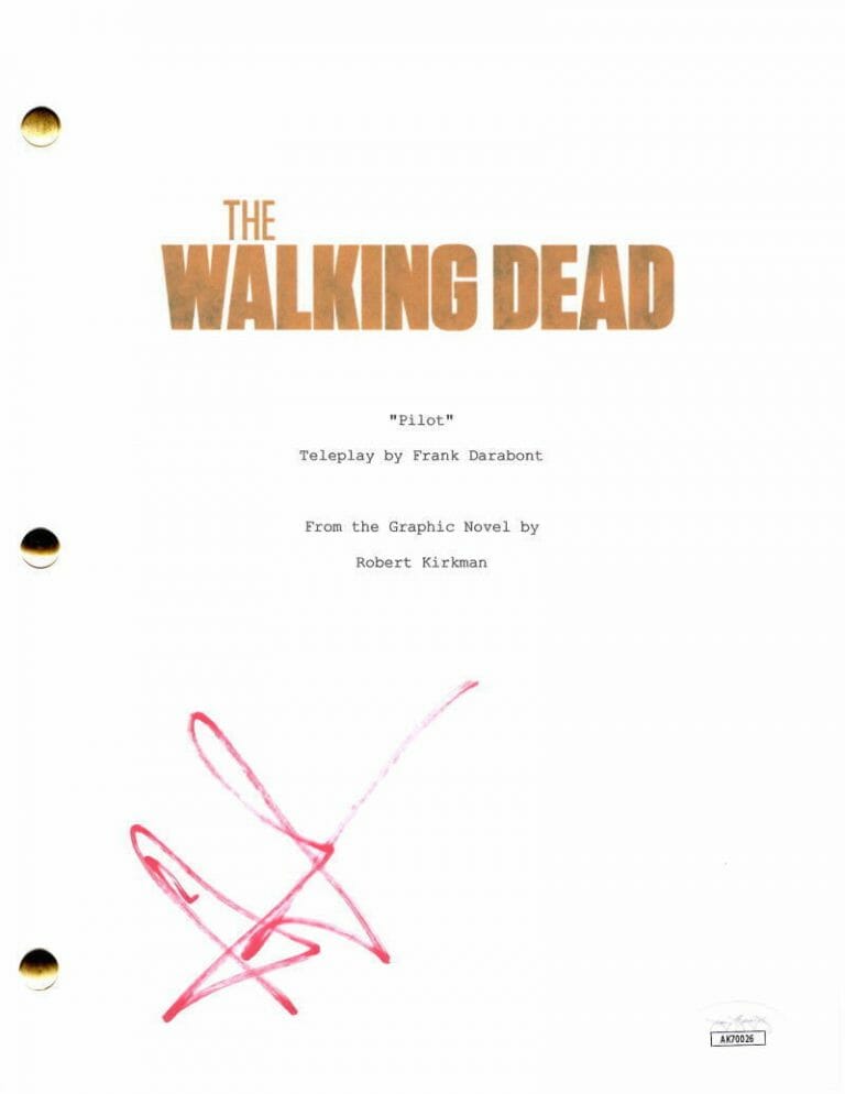 ANDREW LINCOLN SIGNED AUTOGRAPH THE WALKING DEAD PILOT SCRIPT – RICK GRIMES JSA
COLLECTIBLE MEMORABILIA