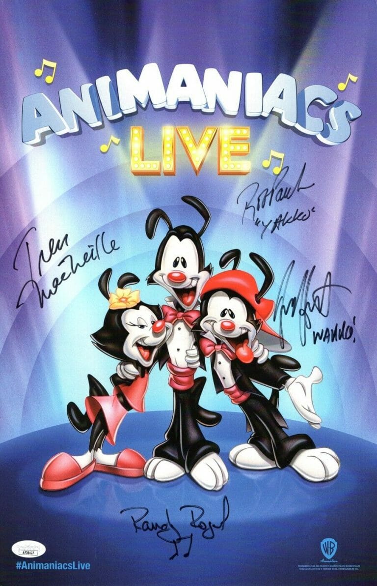 ANIMANIACS LIVE MULTI SIGNED AUTOGRAPH 11X17 POSTER MACNEILLE ROGEL JSA AF38427
 COLLECTIBLE MEMORABILIA