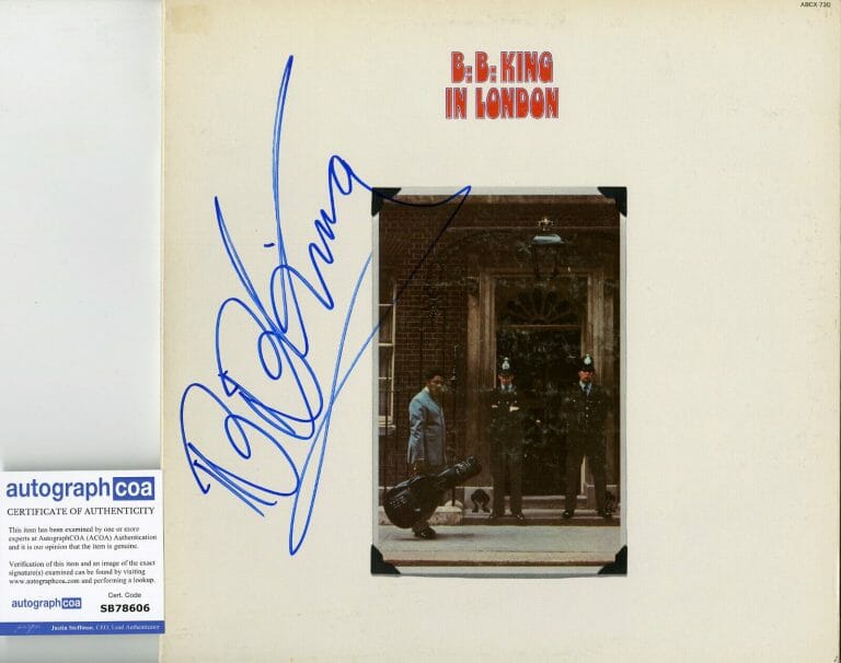 B.B. KING SIGNED AUTOGRAPHED IN LONDON VINYL RECORD ACOA
 COLLECTIBLE MEMORABILIA