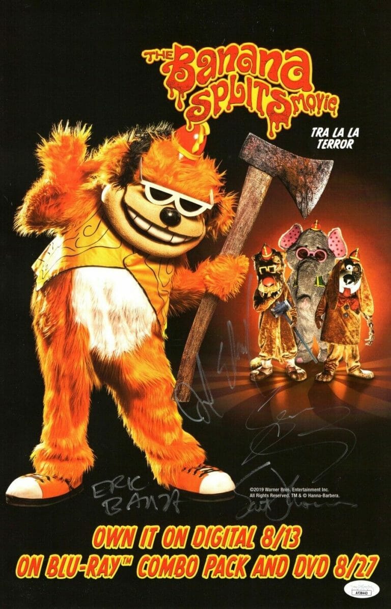 BANANA SPLITS MOVIE MULTI AUTOGRAPHED 11X17 POSTER BAUZA 4 AUTOS JSA AF38443
 COLLECTIBLE MEMORABILIA
