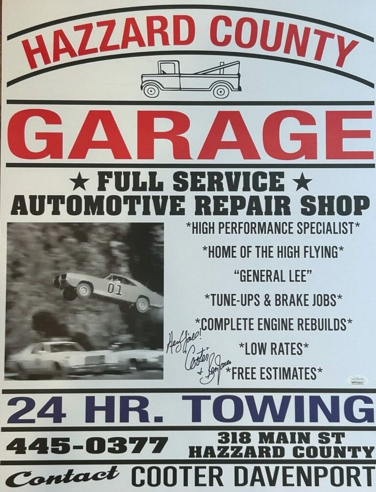 BEN JONES SIGNED AUTOGRAPH 17×22 POSTER DUKES OF HAZZARD JSA COA 062
 COLLECTIBLE MEMORABILIA