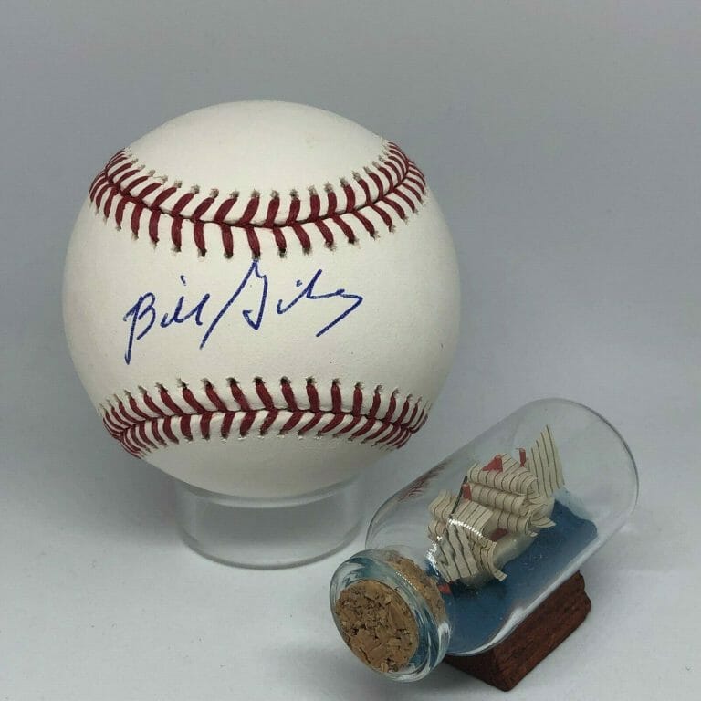 BILL GILES SIGNED RAWLINGS OML BASEBALL JSA PHILLIES OWNER PRESIDENT A1373
 COLLECTIBLE MEMORABILIA