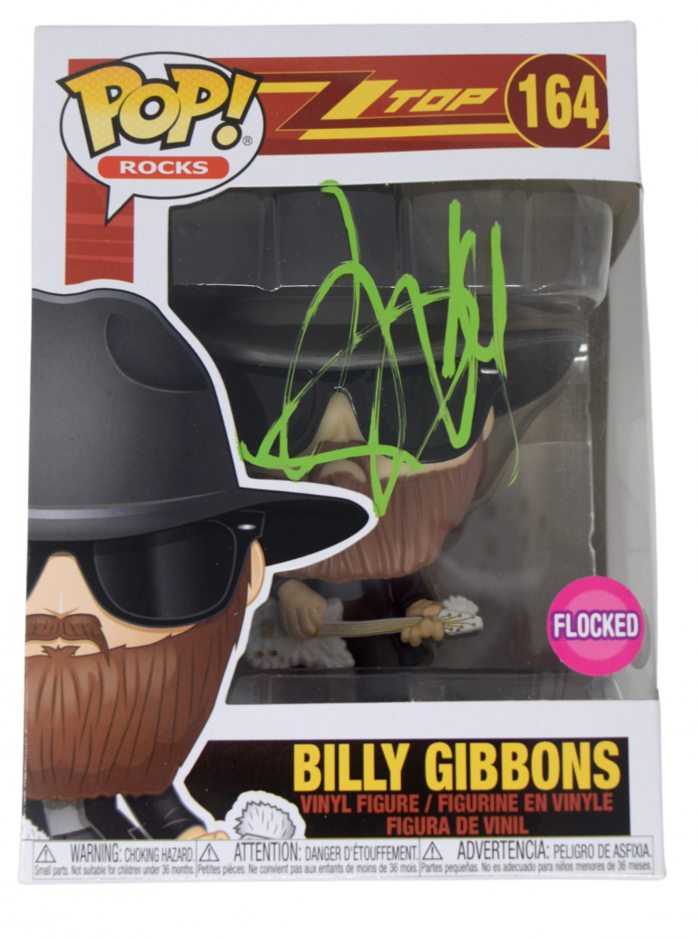 BILLY GIBBONS SIGNED AUTOGRAPH FUNKO POP ZZ TOP #164 PSA/DNA COA
 COLLECTIBLE MEMORABILIA