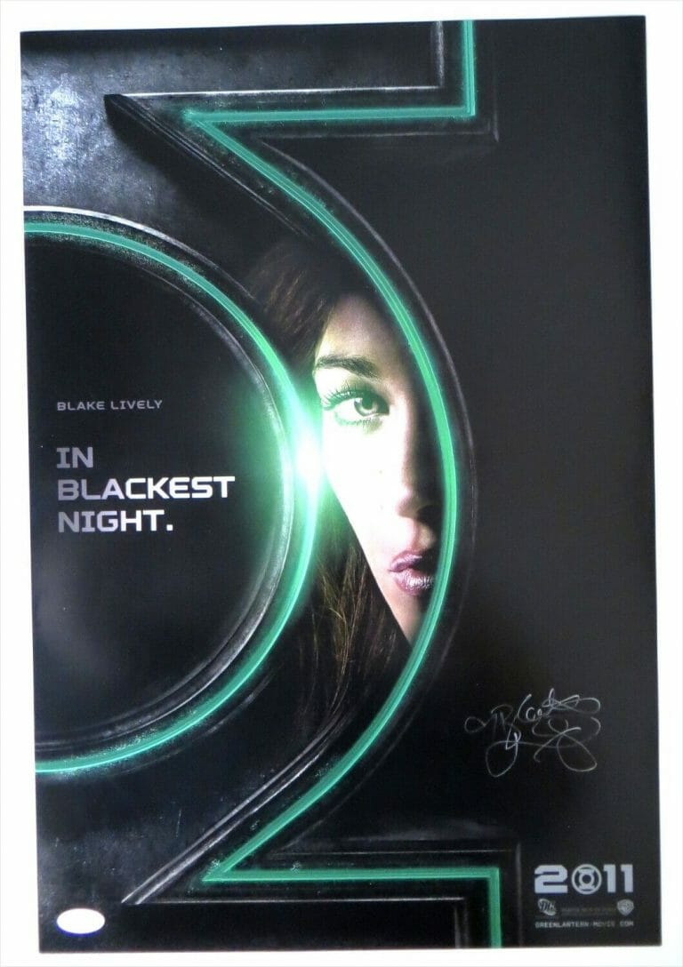 BLAKE LIVELY SIGNED AUTOGRAPHED 13X20 POSTER GREEN LANTERN PROMO JSA AD54844
 COLLECTIBLE MEMORABILIA