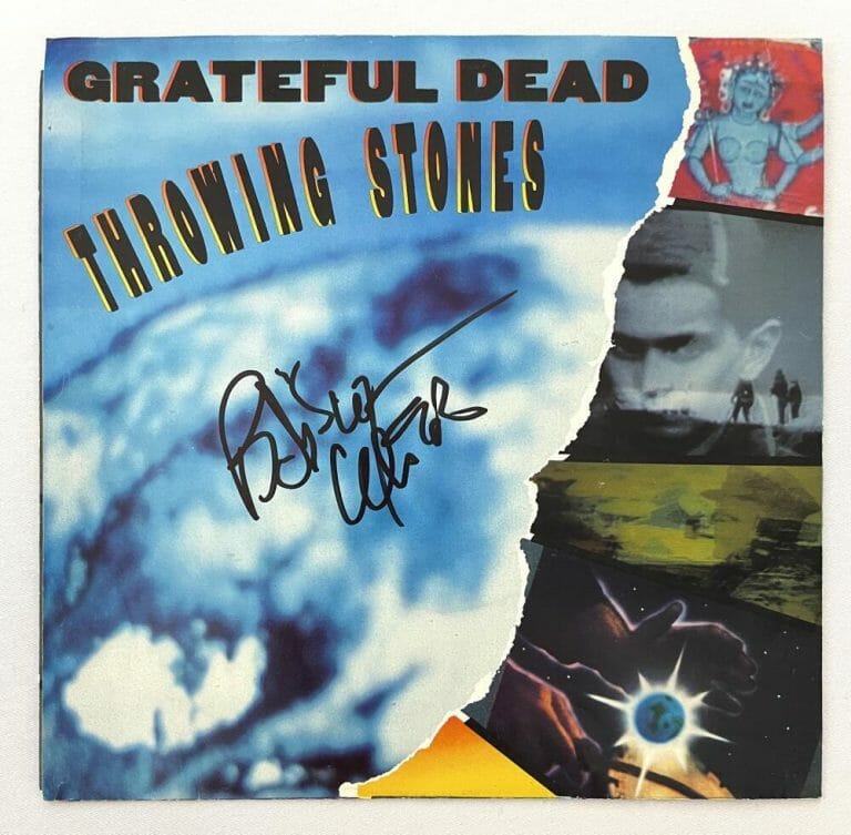 BOB WEIR GRATEFUL DEAD SIGNED AUTOGRAPH THROWING STONES 45 RMP VINYL RECORD JSA
 COLLECTIBLE MEMORABILIA